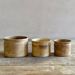 Beautiful Trio Of Antique French Confiture Pots