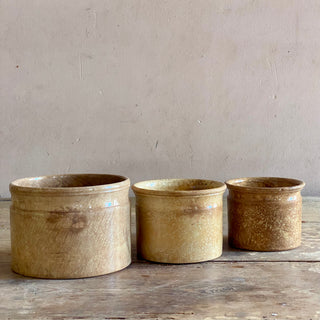 Beautiful Trio Of Antique French Confiture Pots