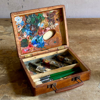 French Vintage Paint Set With Palette