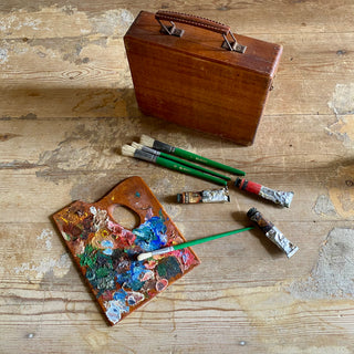 French Vintage Paint Set With Palette