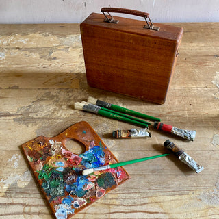 French Vintage Paint Set With Palette