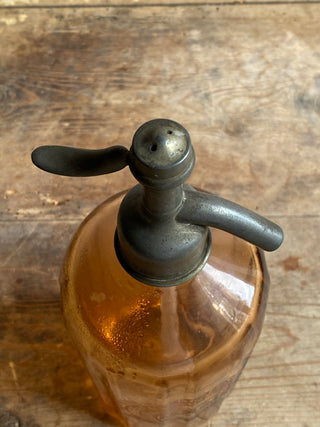French Peach Coloured Soda Syphon