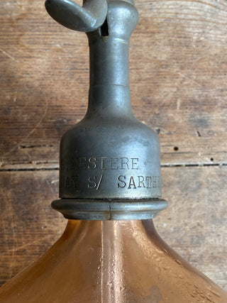 French Peach Coloured Soda Syphon