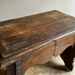 Antique French Large Monastic Country Stool
