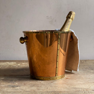 Champagne Ice Cooler In Copper & Brass