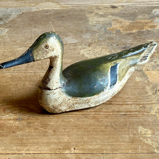 Antique French Wooden Decoy Duck