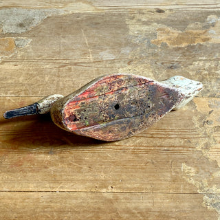 Antique French Wooden Decoy Duck