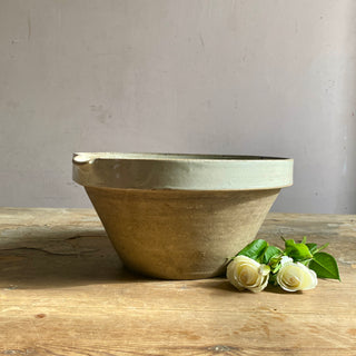 Vintage French Stoneware Mixing Bowl