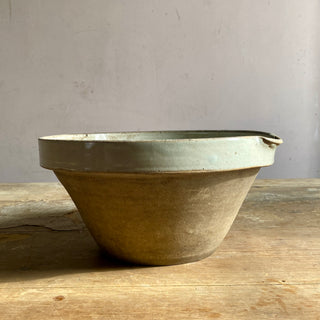 Vintage French Stoneware Mixing Bowl