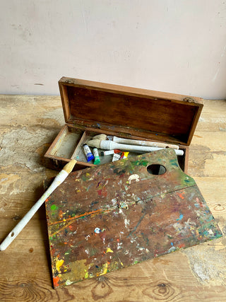 French Vintage Paint Set With Palette