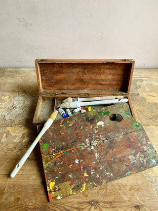 French Vintage Paint Set With Palette