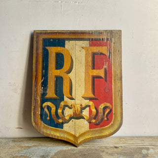 Antique French Wooden République Française Sign