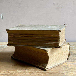 Pair of Antique French-Latin School Dictionaries Dated 1881