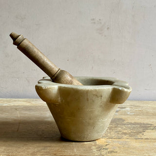 Antique French Marble Mortar & Pestle