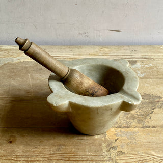 Antique French Marble Mortar & Pestle