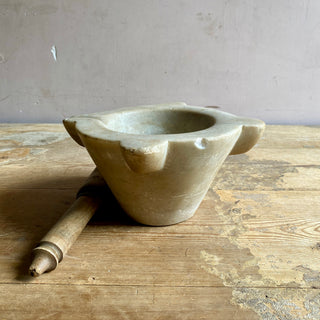 Antique French Marble Mortar & Pestle