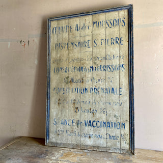 Statement Art - Antique French Hand-painted Medical Sign