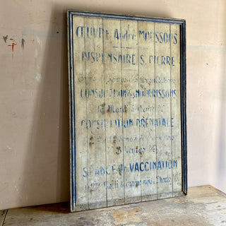 Statement Art - Antique French Hand-painted Medical Sign