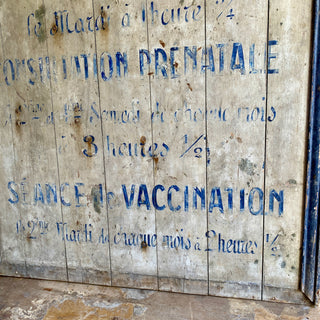 Statement Art - Antique French Hand-painted Medical Sign