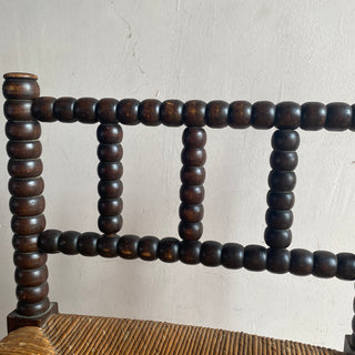 Antique French Provincial Bobbin Corner Chair Mid 19th Century