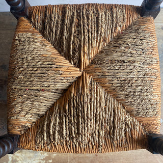 Antique French Provincial Bobbin Corner Chair Mid 19th Century