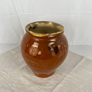 Antique Orange Glazed Confit Pot
