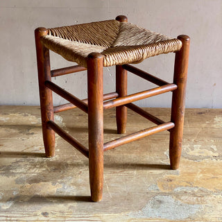 Vintage French Rush Stool