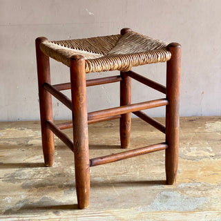 Vintage French Rush Stool