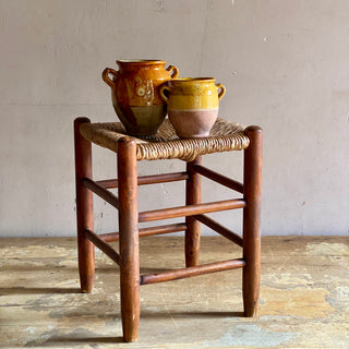 Vintage French Rush Stool