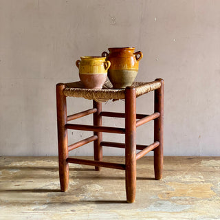 Vintage French Rush Stool