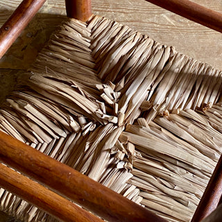 Vintage French Rush Stool