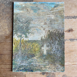 Oil On Board Depicting French Country Scene