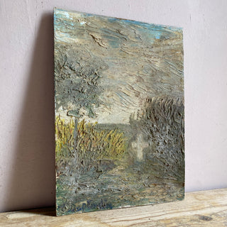 Oil On Board Depicting French Country Scene