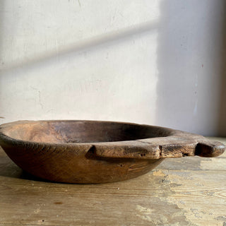 Antique French Primitive Wooden Bowl