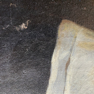 Antique Portrait Oil On Canvas