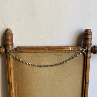 Antique French Faux Bamboo Mirror Early 1900's